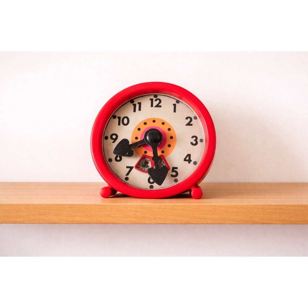 VINTAGE  CHILD TOY TEACHING  CLOCK COLLECTIBLE‎ 1960 TIME TEACHING ED #150